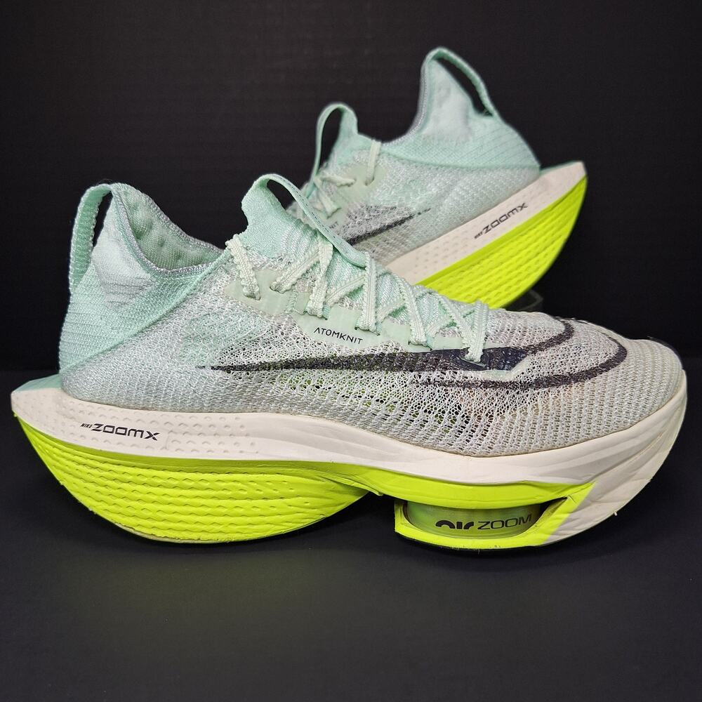 Nike Air Zoom Alphafly NEXT% 2 Womens 7 Mint Foam Volt DV9425-300 Running Shoes